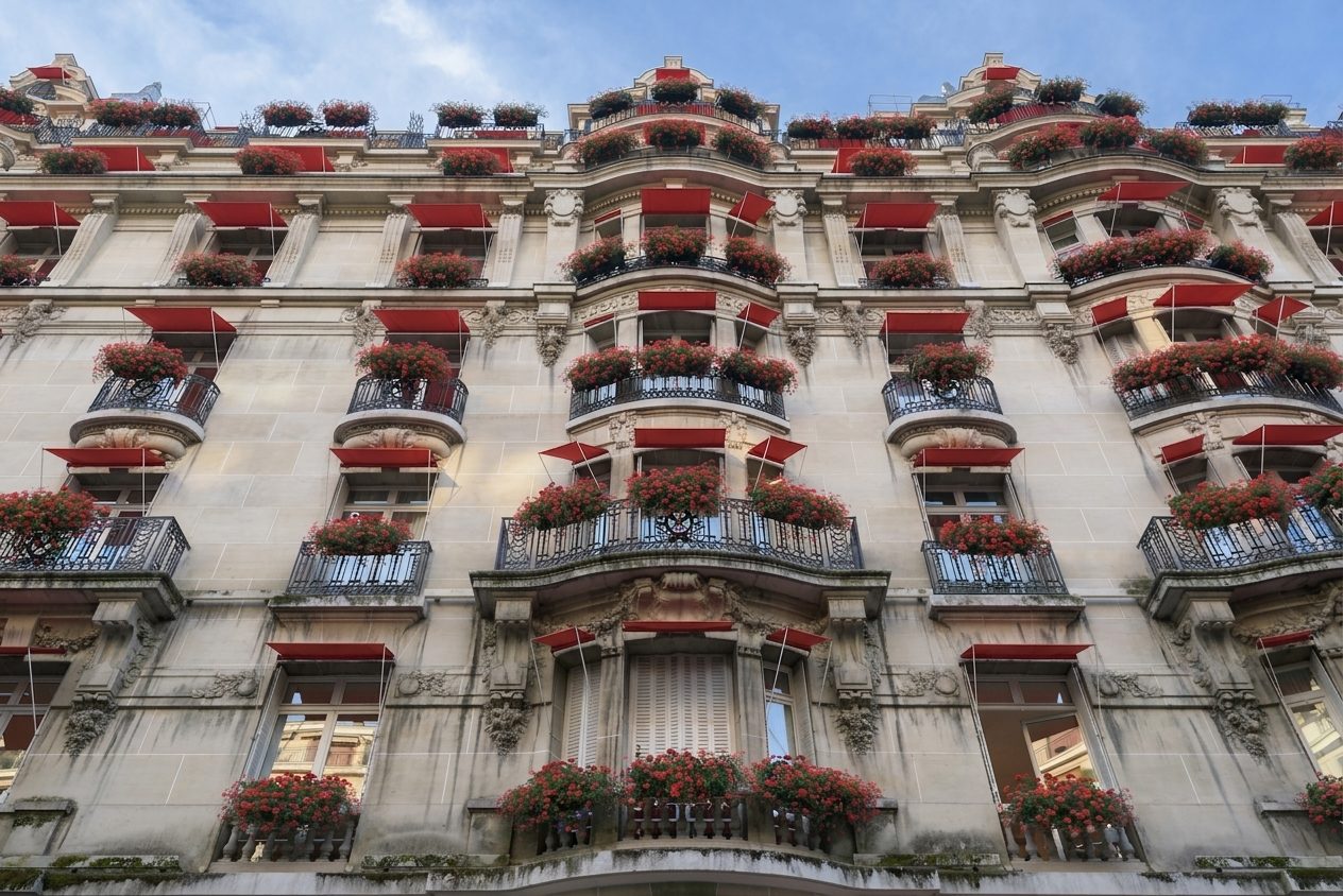 nettoyage façade hôtel Paris — avant nettoyage