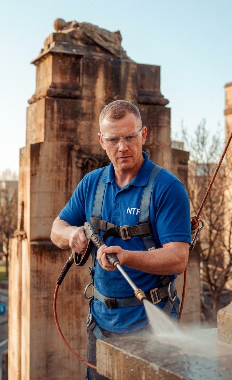 Technicien NTF en nettoyage de façade à Paris